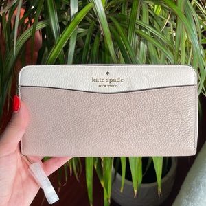 Kate Spade Large Continental Wallet in Multi Beige